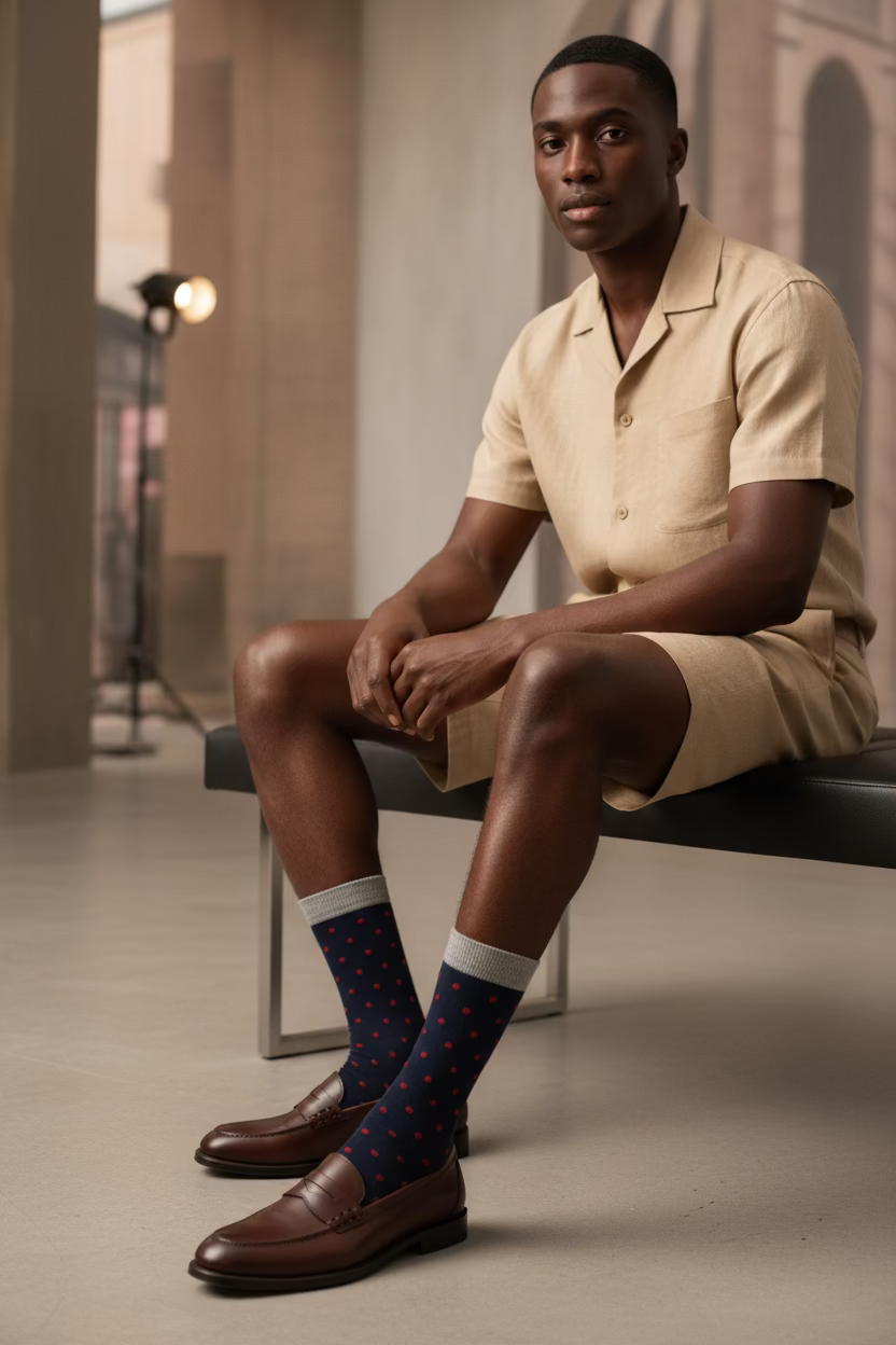 Men's teen boys designer long-length/crew socks offers stylish, trendy fashion choices.