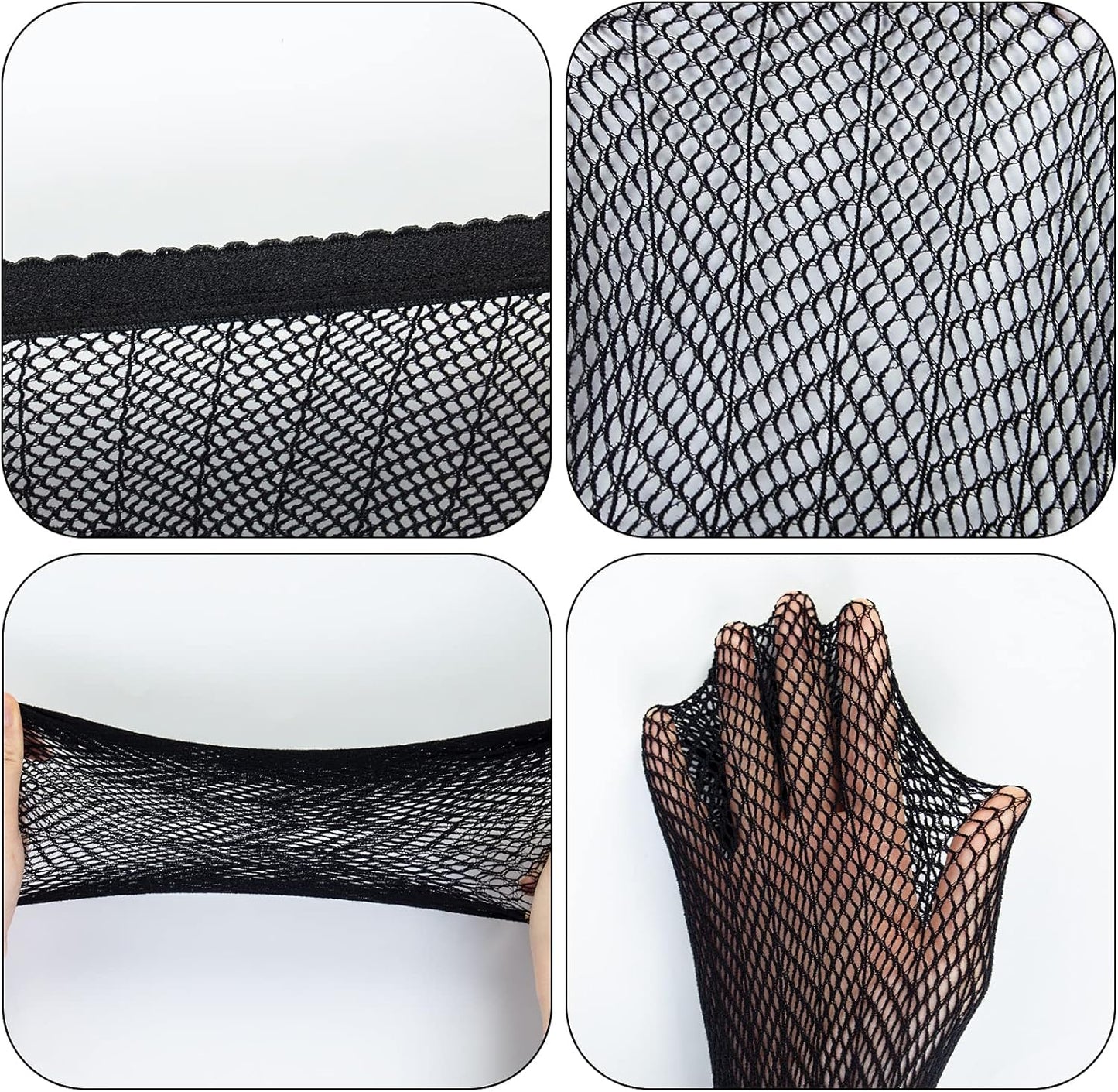 Women and Teen Girls Fishnet Lace Mesh Patterned Stockings. Color: Black, (5 Pairs), Size: One Size