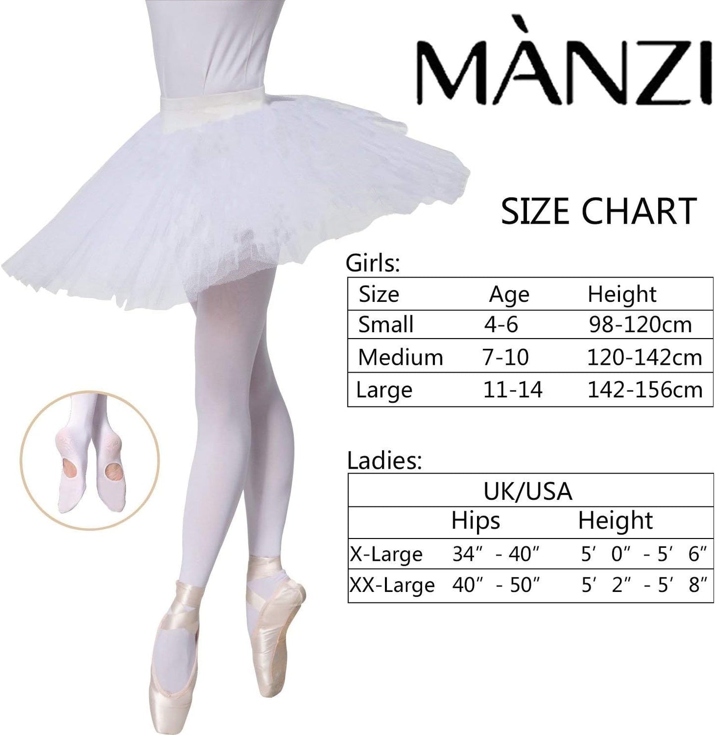3 Pairs of Nude Solid Color Comfortable Convertible Ballet Tights for Women and Teen Girls, XX Large.