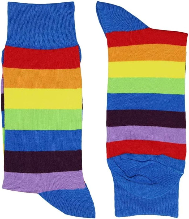 Argyle Rainbow Striped Socks Unisex, Teens (1 Pair), Size: 8-12, Color: Rainbow Striped.