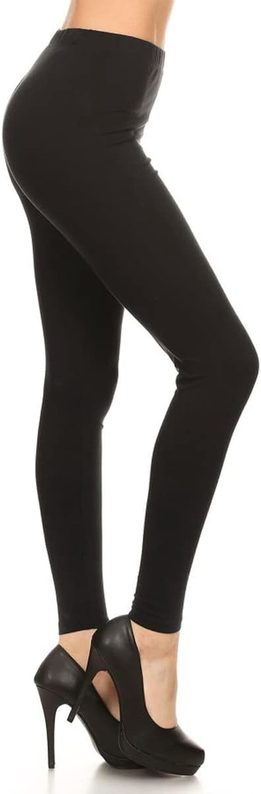 Your elegance will be accentuated by these cotton leggings. Size: 2X, Color: Cotton Black.