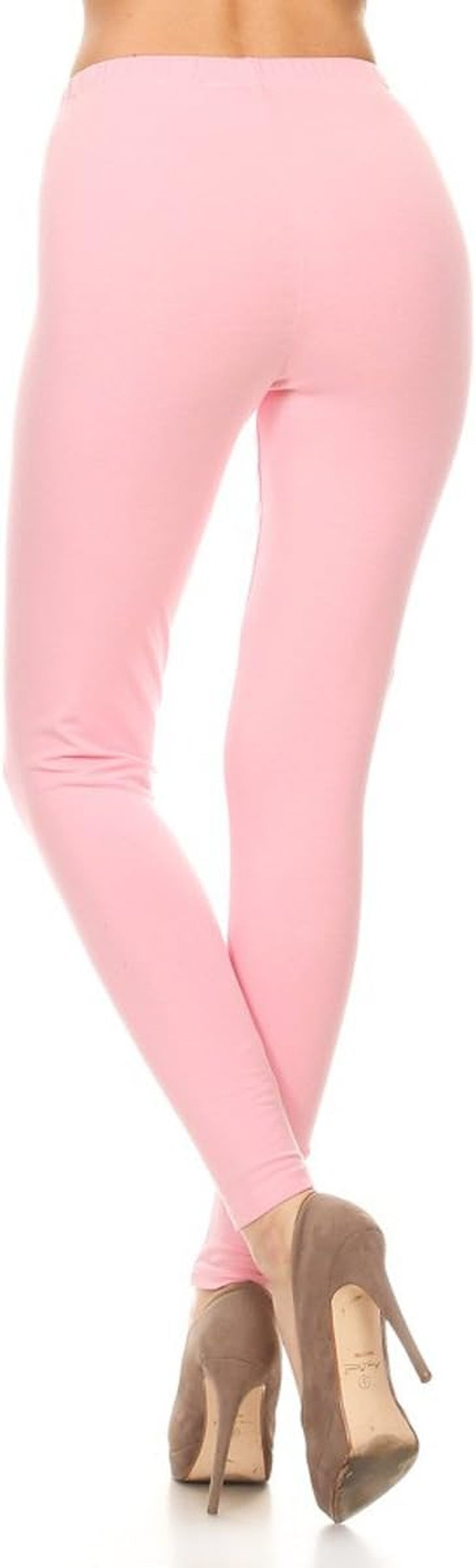 Teens' and Women's Cotton Pink Leggings. Dimensions:  Large