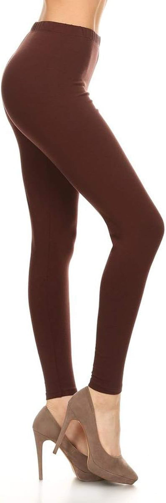 Wearing these cushy leggings will make you feel beautiful no matter where you are. Size: Medium, Color: Cotton Brown