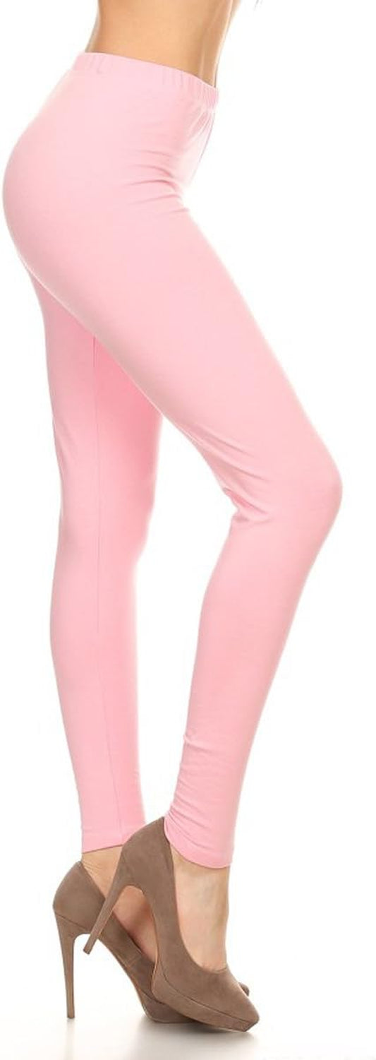 Teens' and Women's Cotton Pink Leggings. Dimensions:  Large