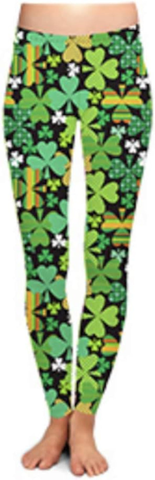 Your elegance will shine through these cotton leggings. Size: small-medium, Color:  green.