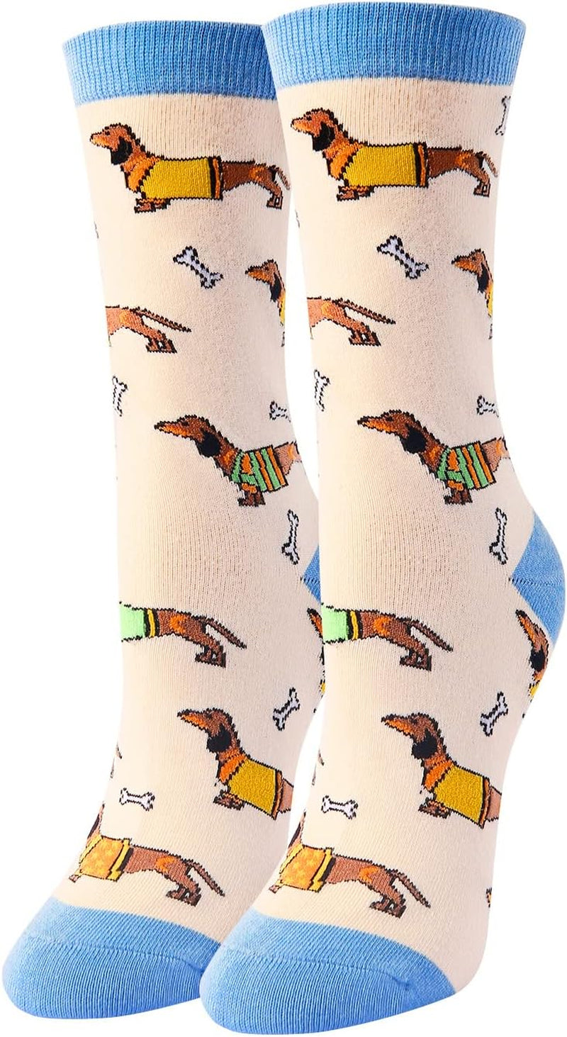 Stylish socks with a whimsical pattern, ideal for dog enthusiasts of all ages. Typically, sizes 6–12 shoes and 8–13 socks fall within the "one size fits all" category.