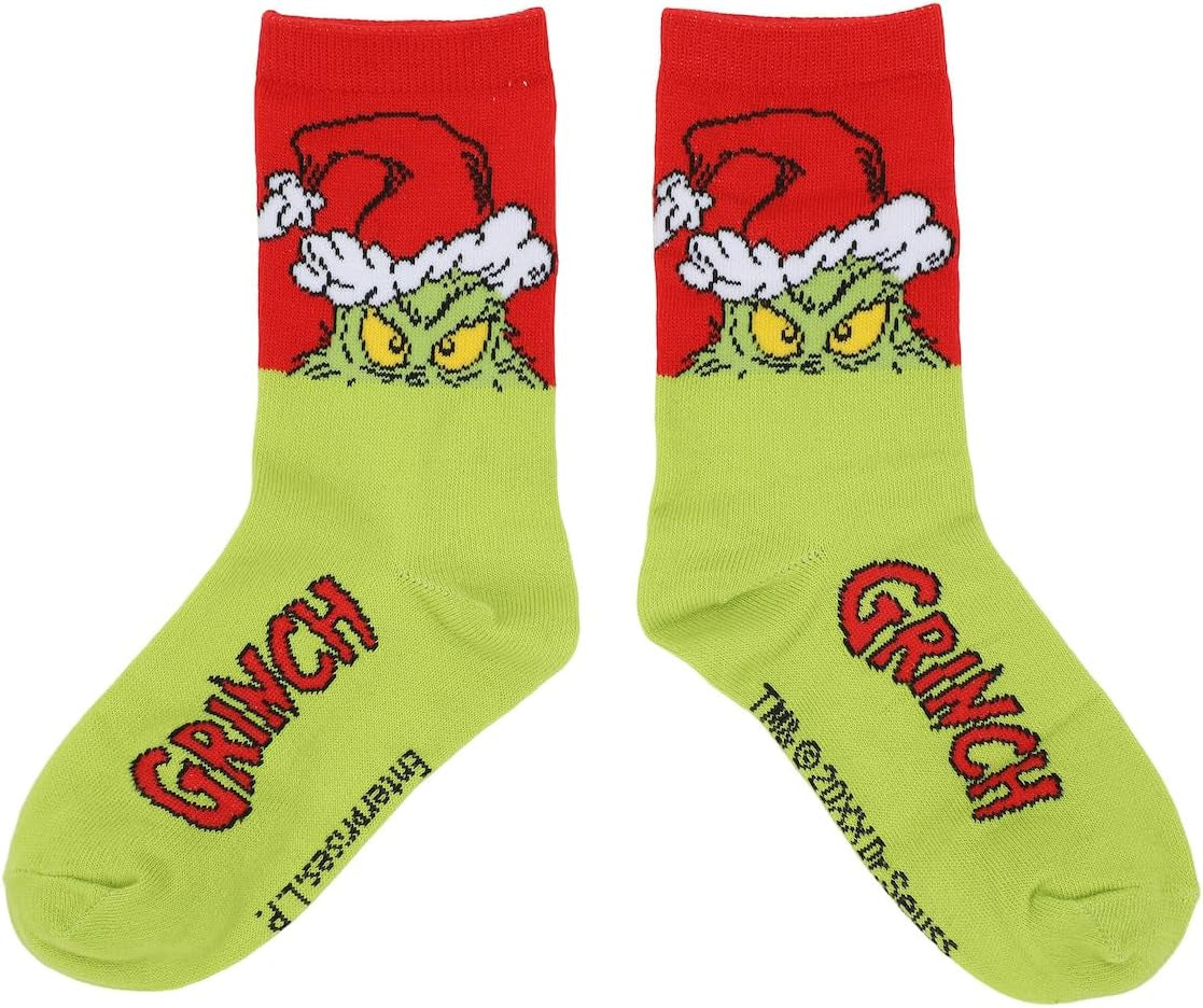 the Grinch & Max Kids 3-Pair Crew Socks