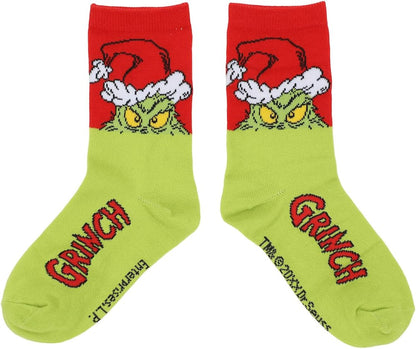 the Grinch & Max Kids 3-Pair Crew Socks