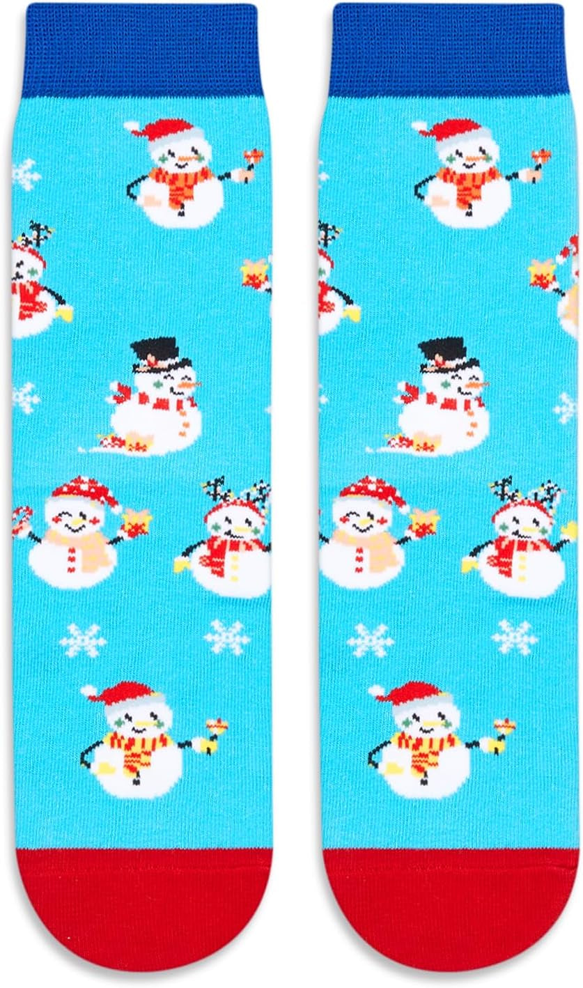 Christmas Gifts Stocking Socks for Girl Boy- Snowman Socks Xmas Stocking Stuffers for Kids