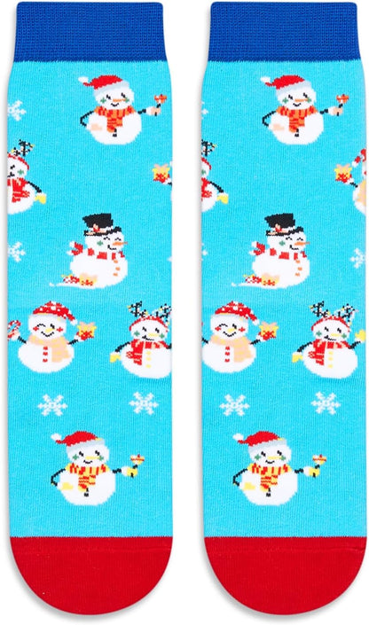 Christmas Gifts Stocking Socks for Girl Boy- Snowman Socks Xmas Stocking Stuffers for Kids