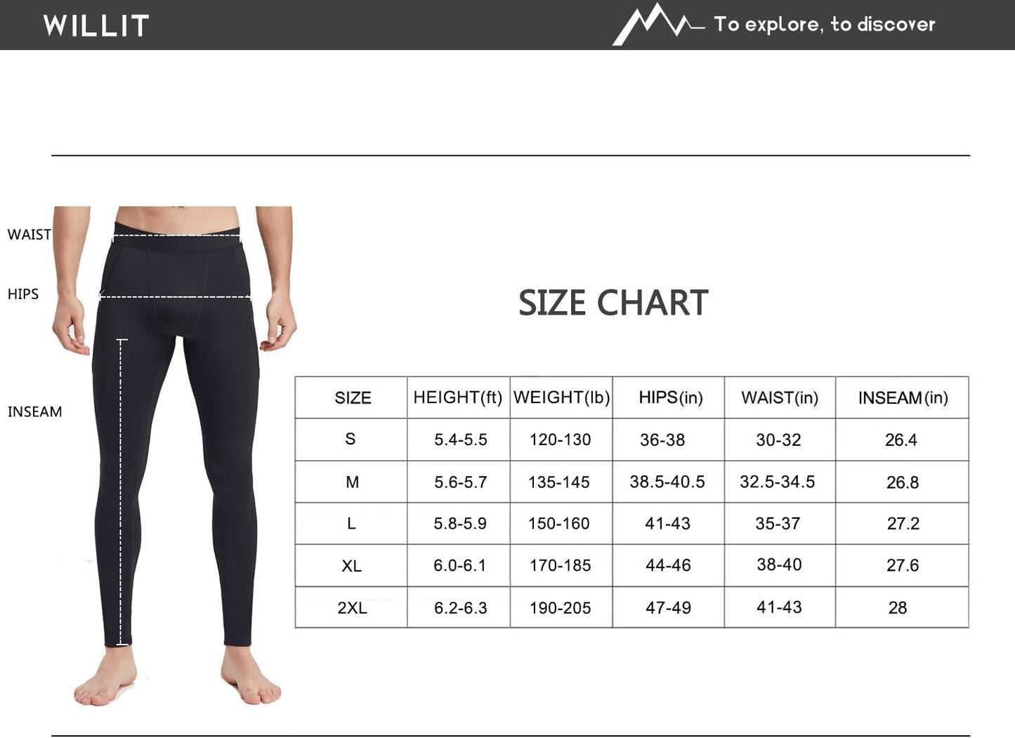 Active Yoga Leggings for Indoor and Outdoor Activities for Men and Young Men. Black, Size Medium (height 5'6"–5'7", waist 32.5"–34.5", Weight 135-145 pounds). 