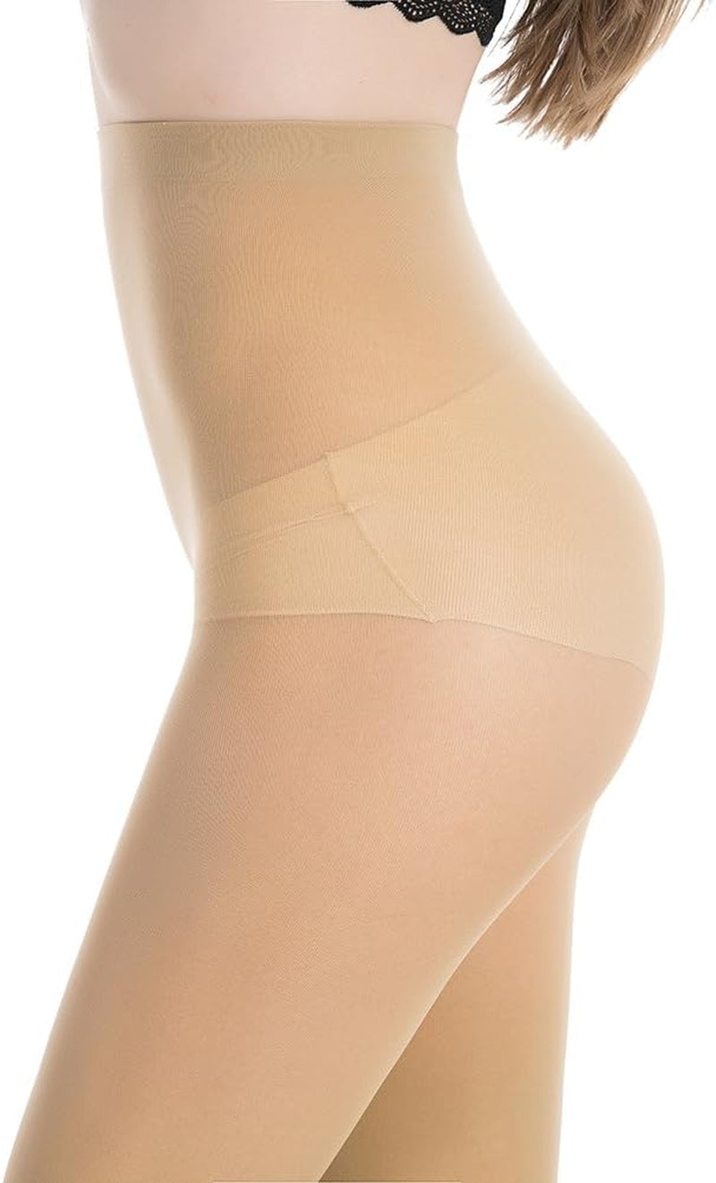 3 Pairs of Nude Solid Color Comfortable Convertible Ballet Tights for Women and Teen Girls, XX Large.