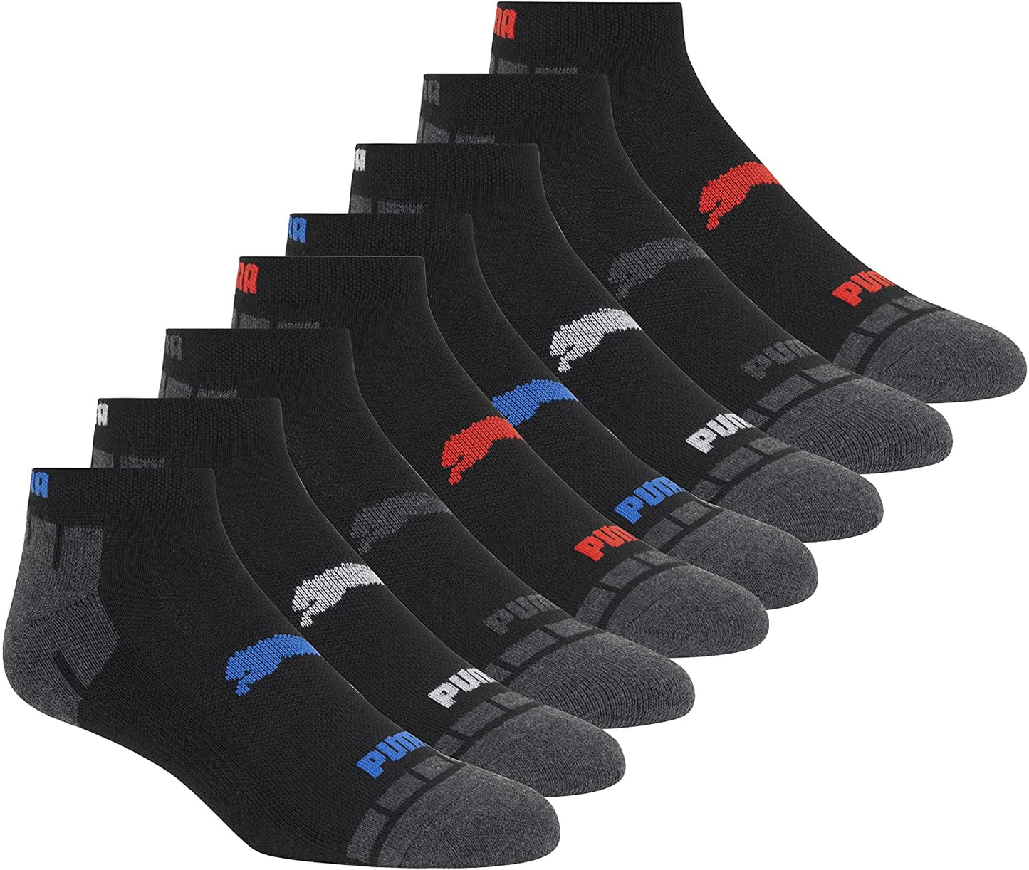 Men and Young Men Low-Cut Sock (8), Size: 10-13, Color: Black