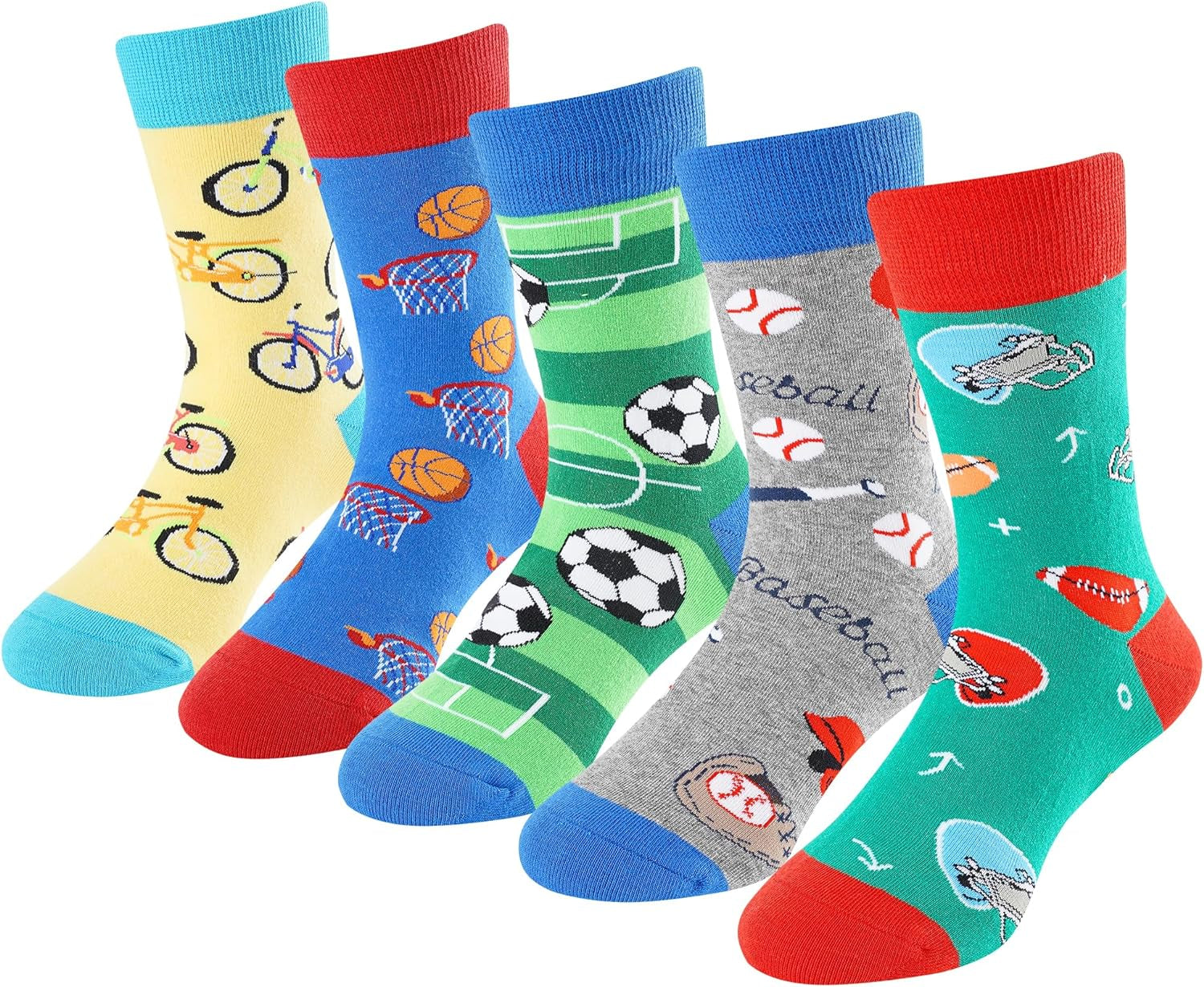 Boys Socks 6-8 Years Old Crazy Socks for Kids Silly Funny Novelty Dress Socks 10-12 for Boy Girl Birthday Christmas Gift