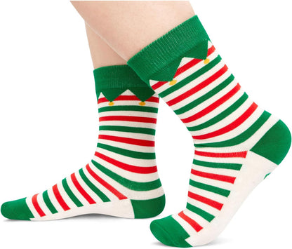 Christmas Gifts Stocking Socks for Boys Girls - Elf Socks Xmas Stocking Stuffers for 2-12 Years