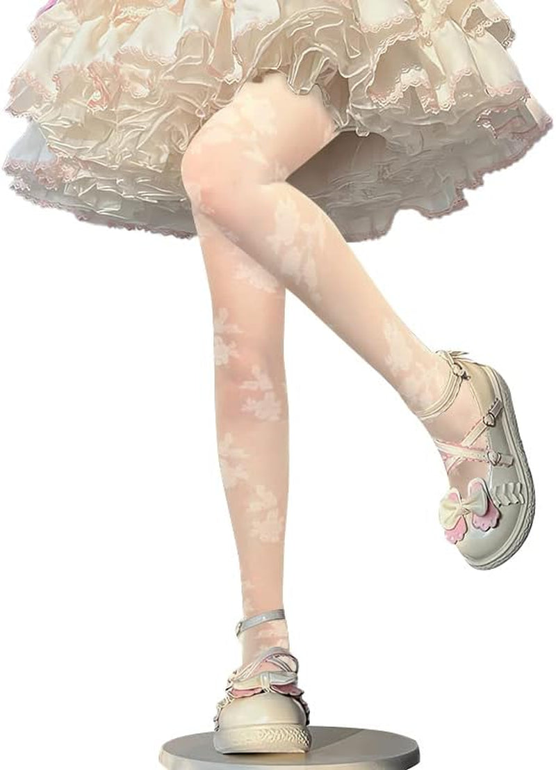 Pantyhose for Women and Teen Girls, Translucent High Waist, One Size, Nude Rose Color.