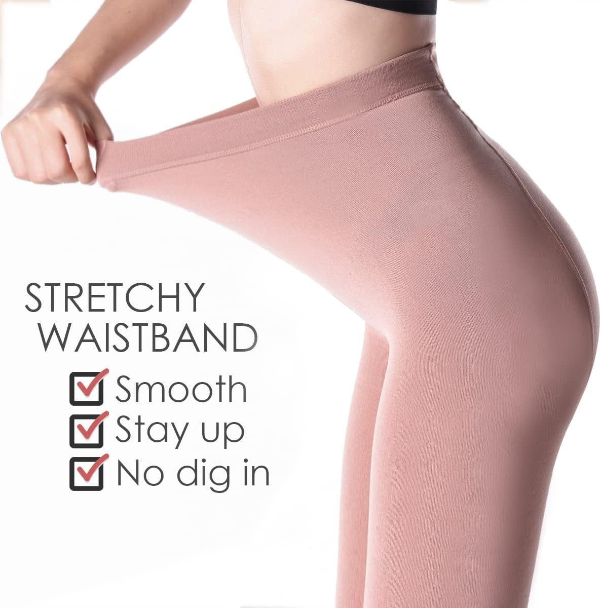 Two fleece-lined tights for women and teens. Size: Medium/Large 120-170lbs- 5'4"-5'9",  Color:Nude 2.