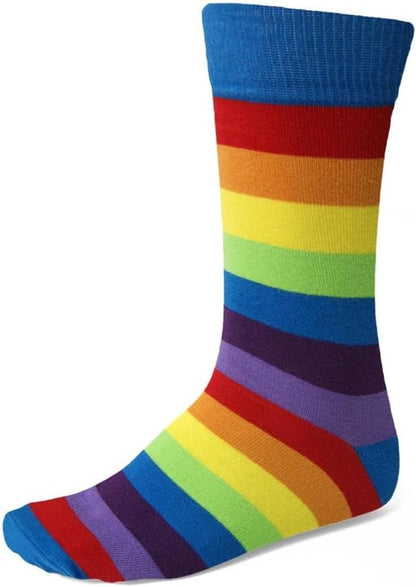  Argyle Rainbow Striped Socks Unisex, Teens (1 Pair),  Size: 8-12, Color: Rainbow Striped.