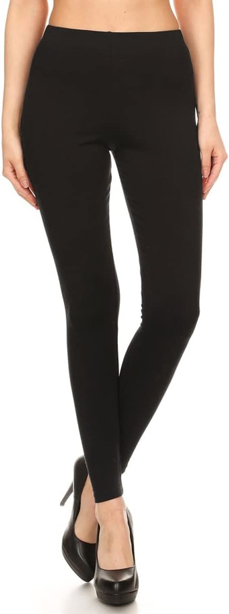 Your elegance will be accentuated by these cotton leggings. Size: 2X, Color: Cotton Black.