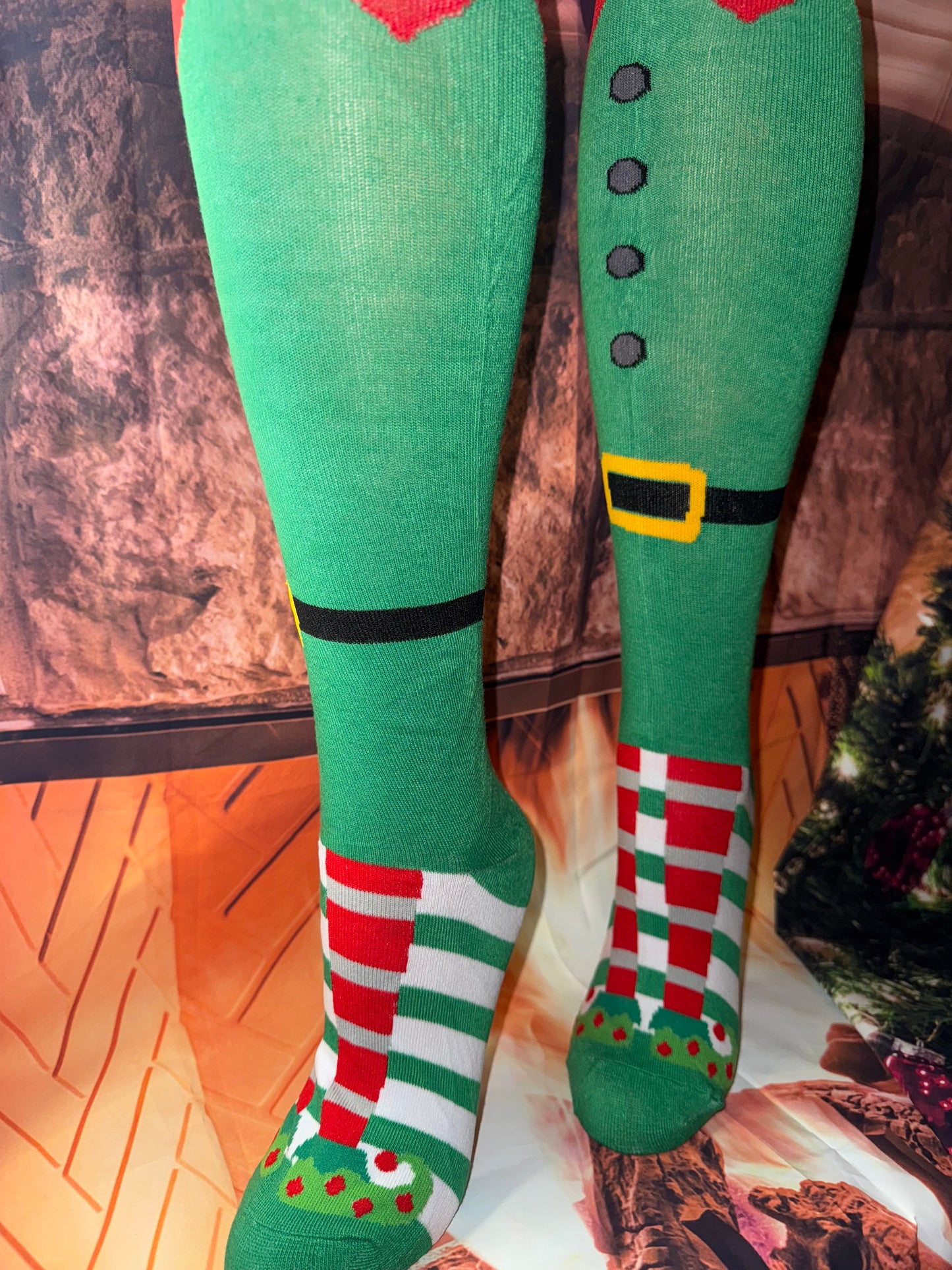 Christmas Holiday Socks – Festive Novelty Stockings with Fun Xmas Patterns Knee Length Socks for young and old men and women.