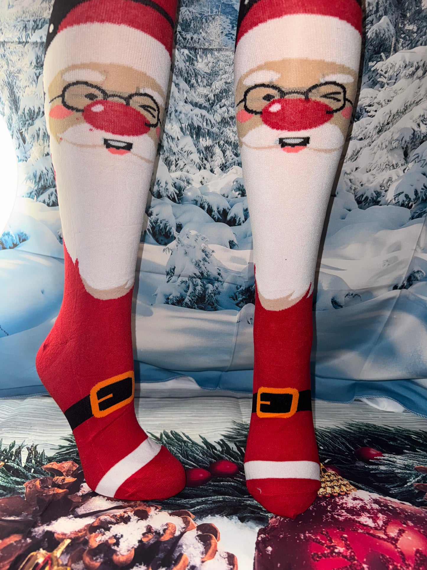 Cozy Christmas Socks – Unisex Long Knit Stockings with Holiday Patterns