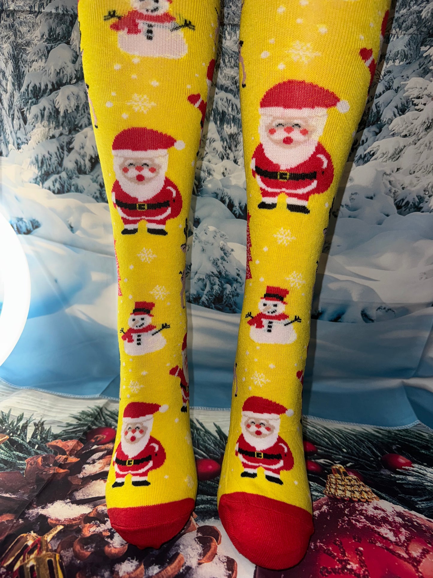 Cozy Christmas Socks – Unisex Long Knit Stockings with Holiday Patterns