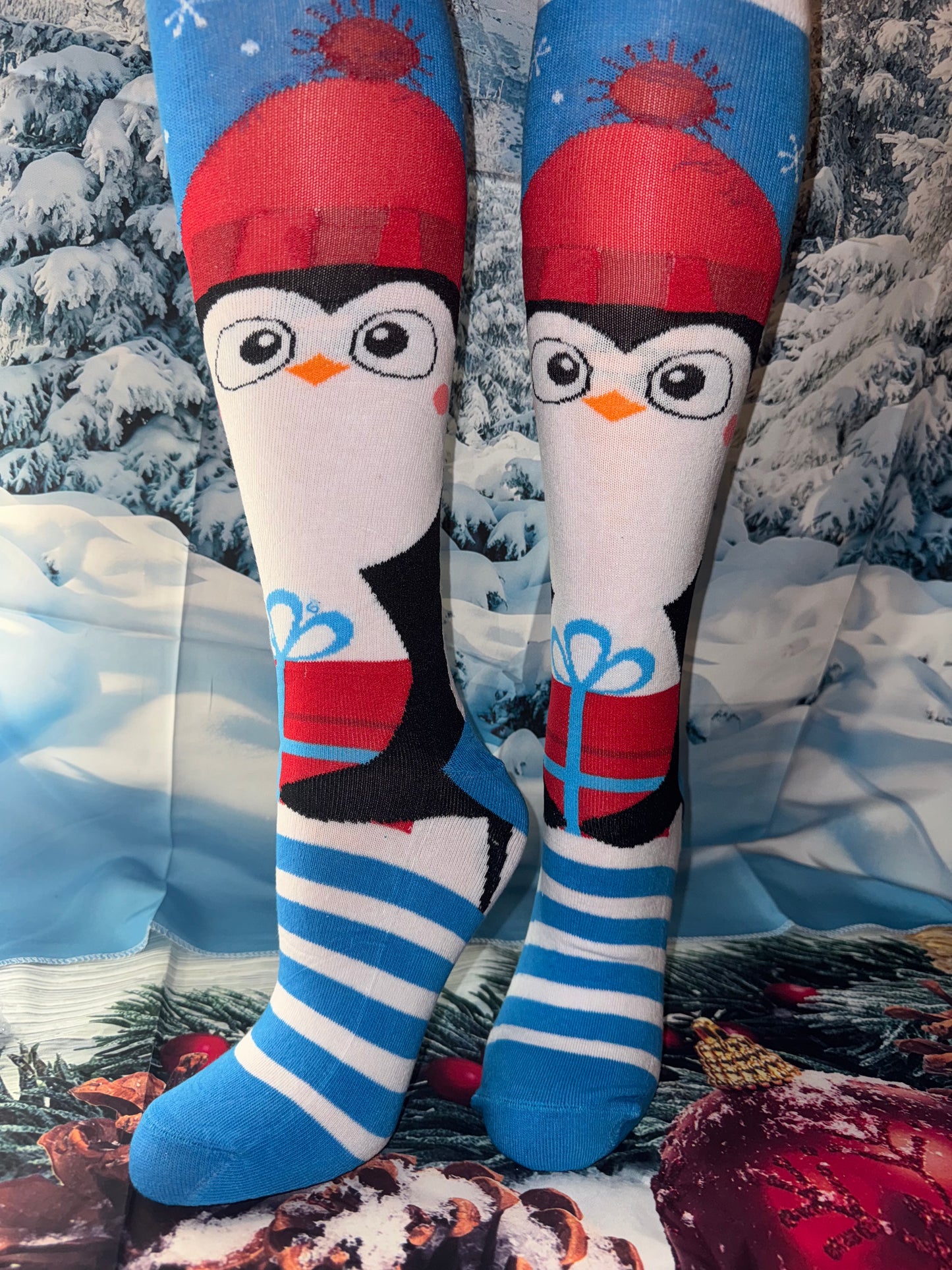 Cozy Christmas Socks – Unisex Long Knit Stockings with Holiday Patterns