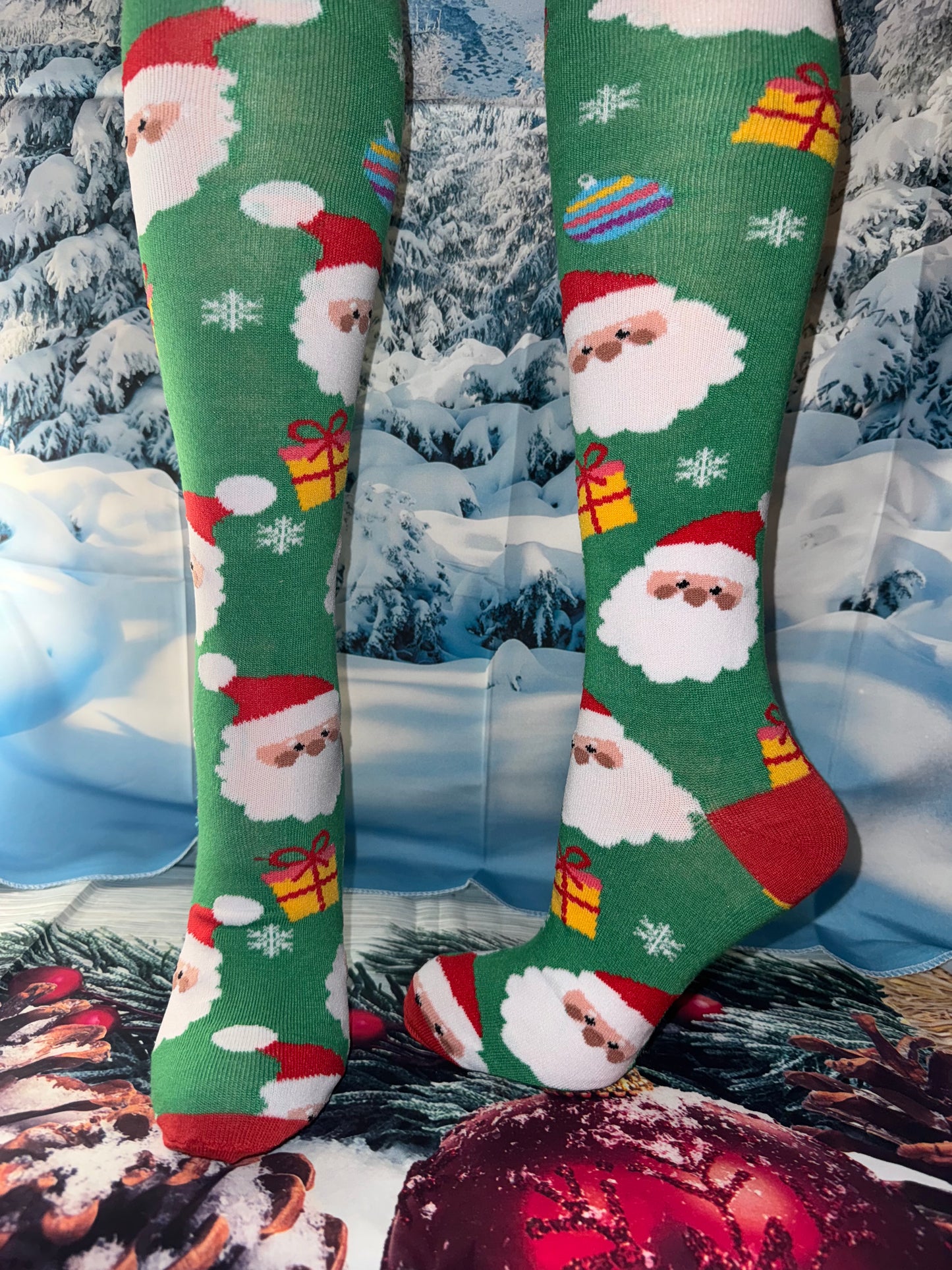 Cozy Christmas Socks – Unisex Long Knit Stockings with Holiday Patterns