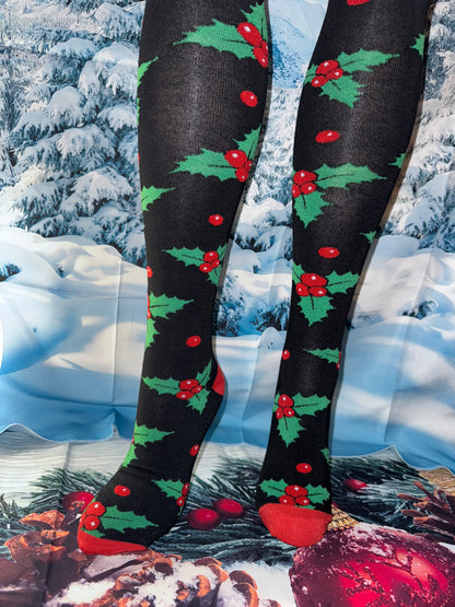 Cozy Christmas Socks – Unisex Long Knit Stockings with Holiday Patterns