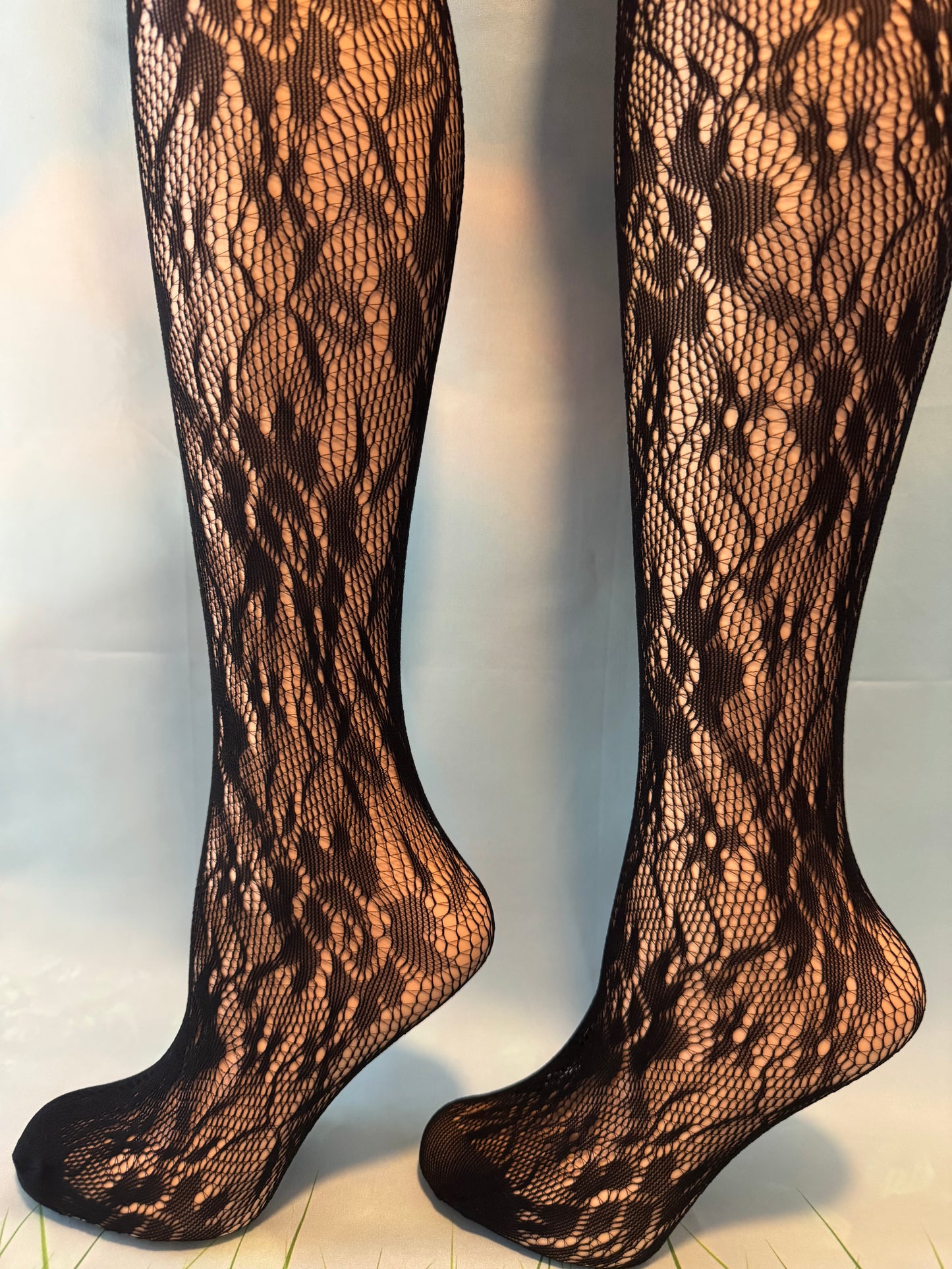 Classic Knee High Socks – Elegant  Mesh Design for Women & Teens