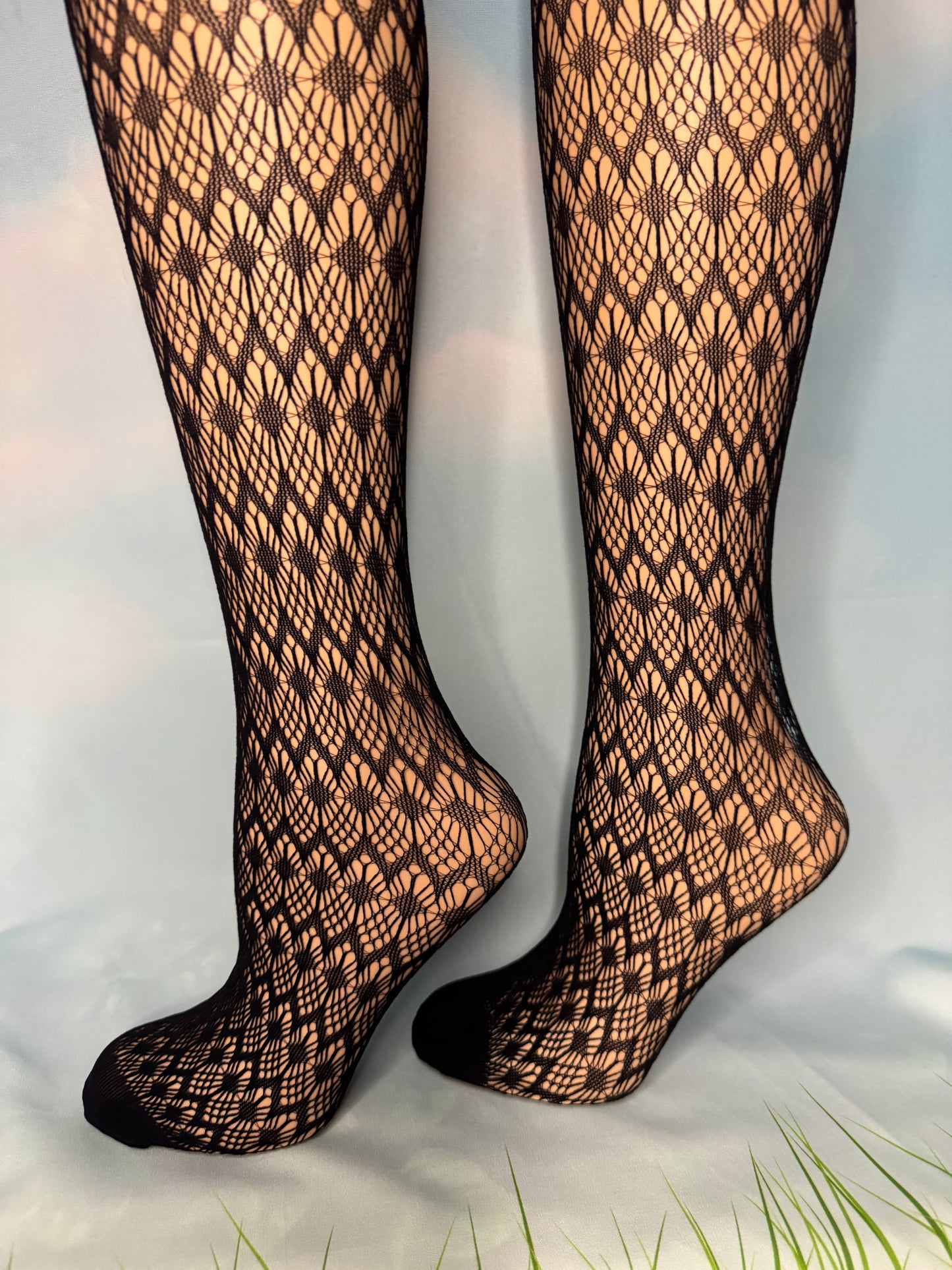 Classic Knee High Socks – Elegant  Mesh Design for Women & Teens