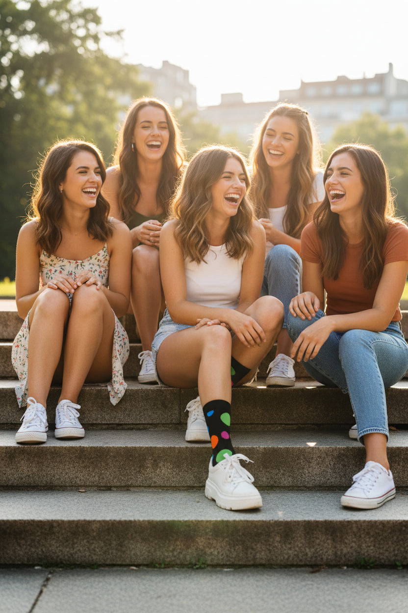 Bloom with style and elegance to your everyday look with our stunning crew socks!