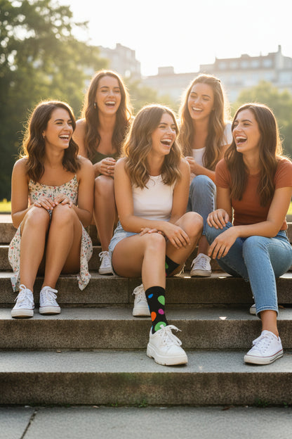 Bloom with style and elegance to your everyday look with our stunning crew socks!