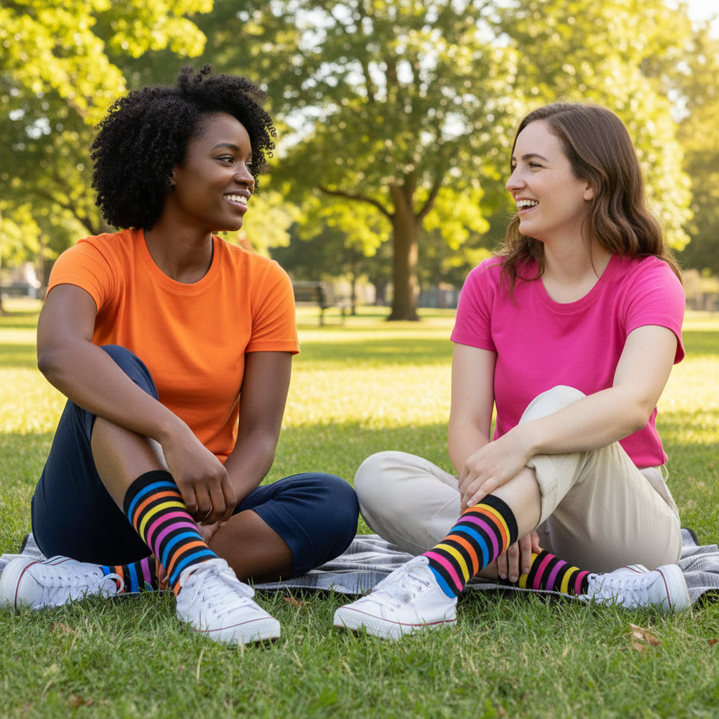 Bloom with style and elegance to your everyday look with our stunning crew socks!