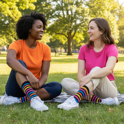 Bloom with style and elegance to your everyday look with our stunning crew socks!