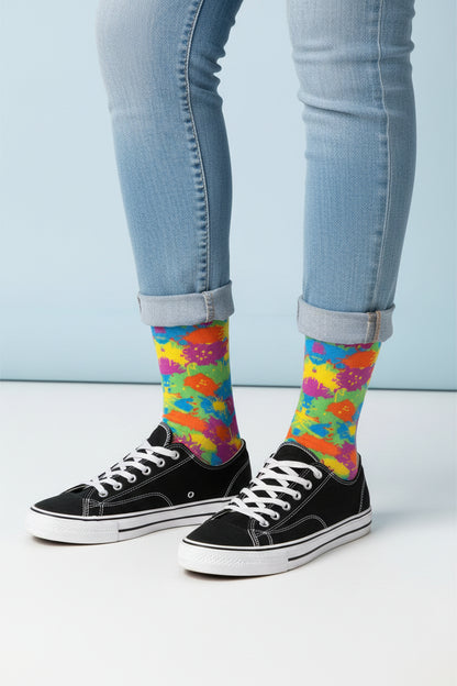 Bloom with style and elegance to your everyday look with our stunning crew socks!
