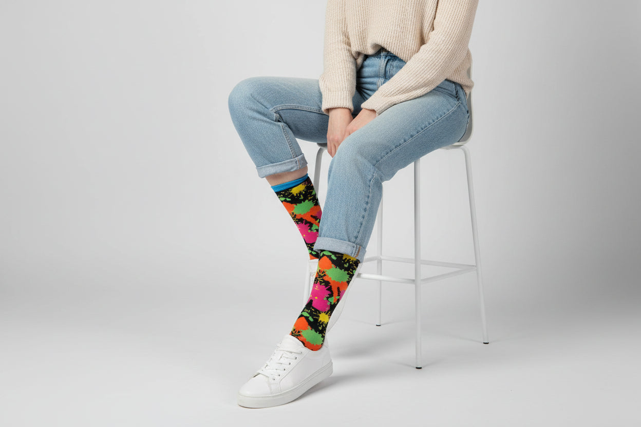 Bloom with style and elegance to your everyday look with our stunning crew socks!