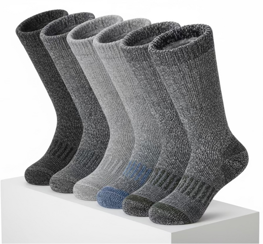 3-Pack Kids’ Wool Winter Socks for Boys & Girls – Cozy, Durable, Multi-Color Foot Area – Available in Ages 1–3 and 4–7.