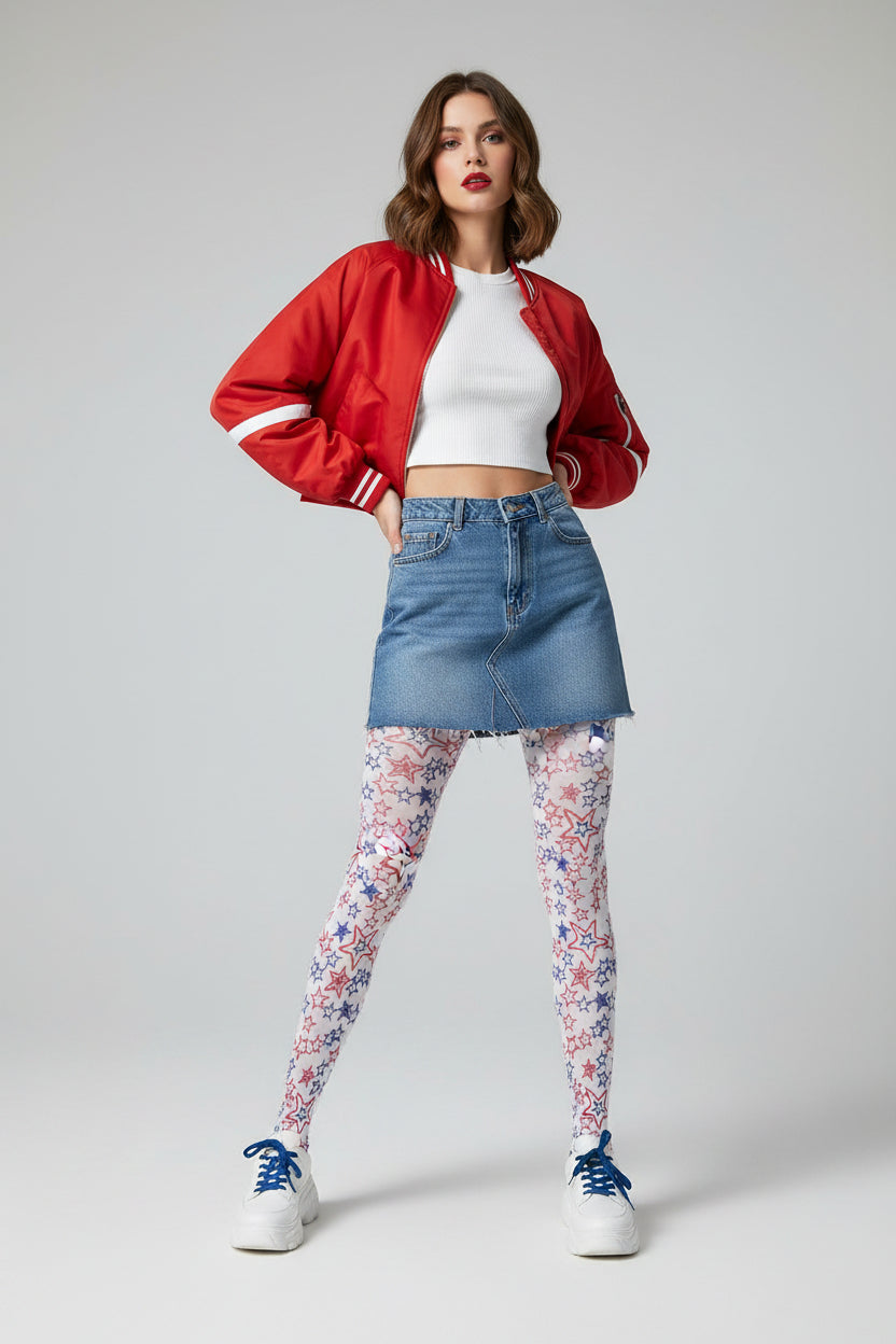 Pattern Tights fit your personality with fun, fashionable flair. One Size Fit All