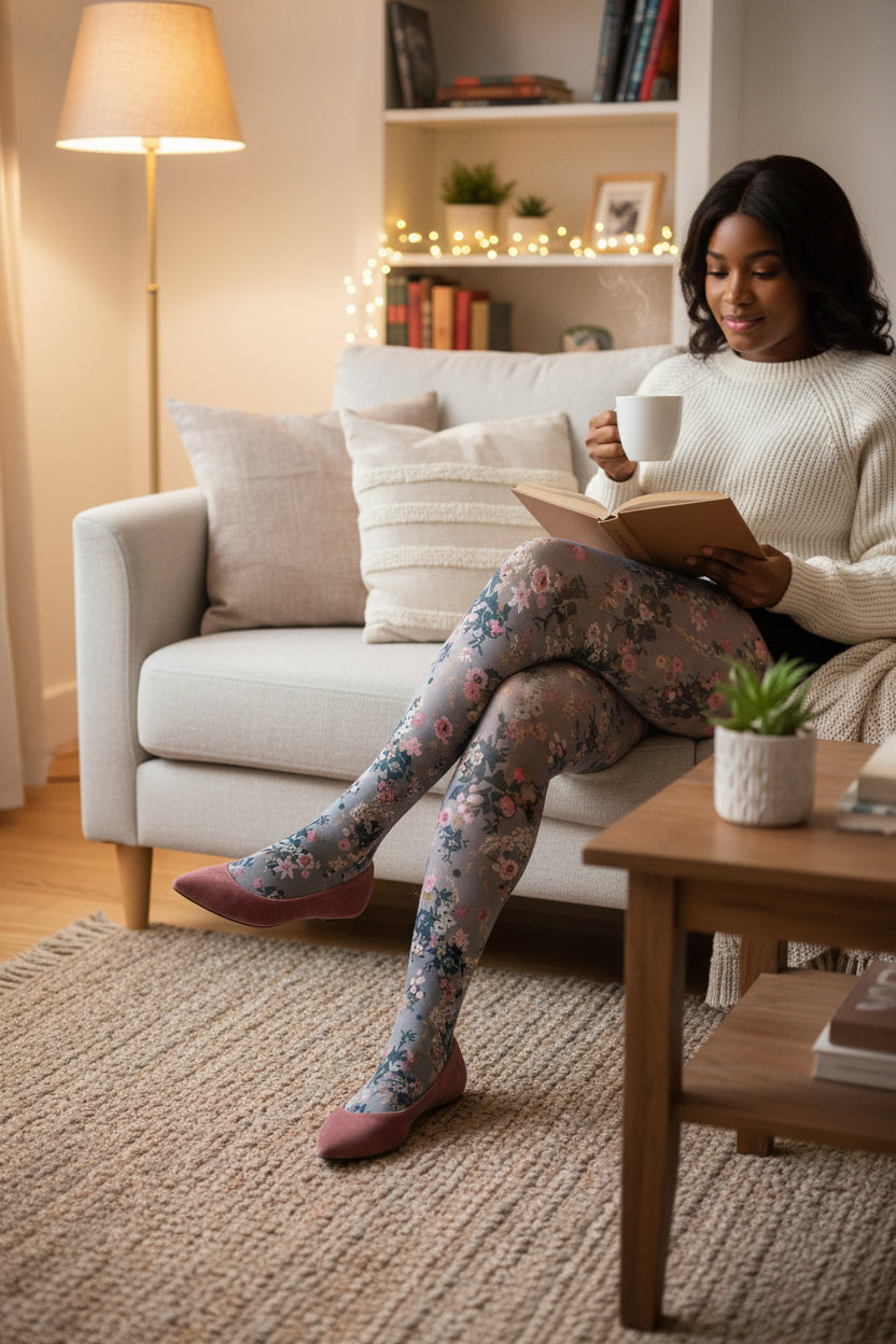 Pattern Tights fit your personality with fun, fashionable flair. One Size Fit All