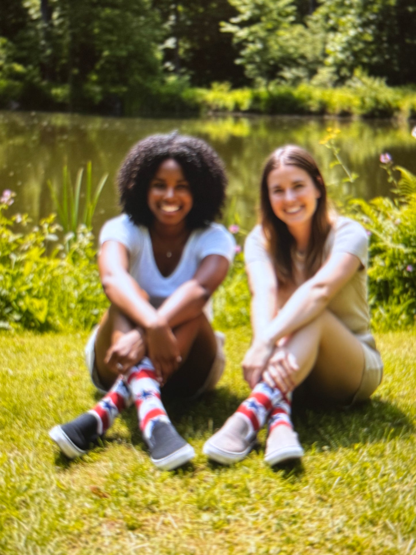 Holidays Patriotic- American Socks Style for women and teen girls. Size: 5-7