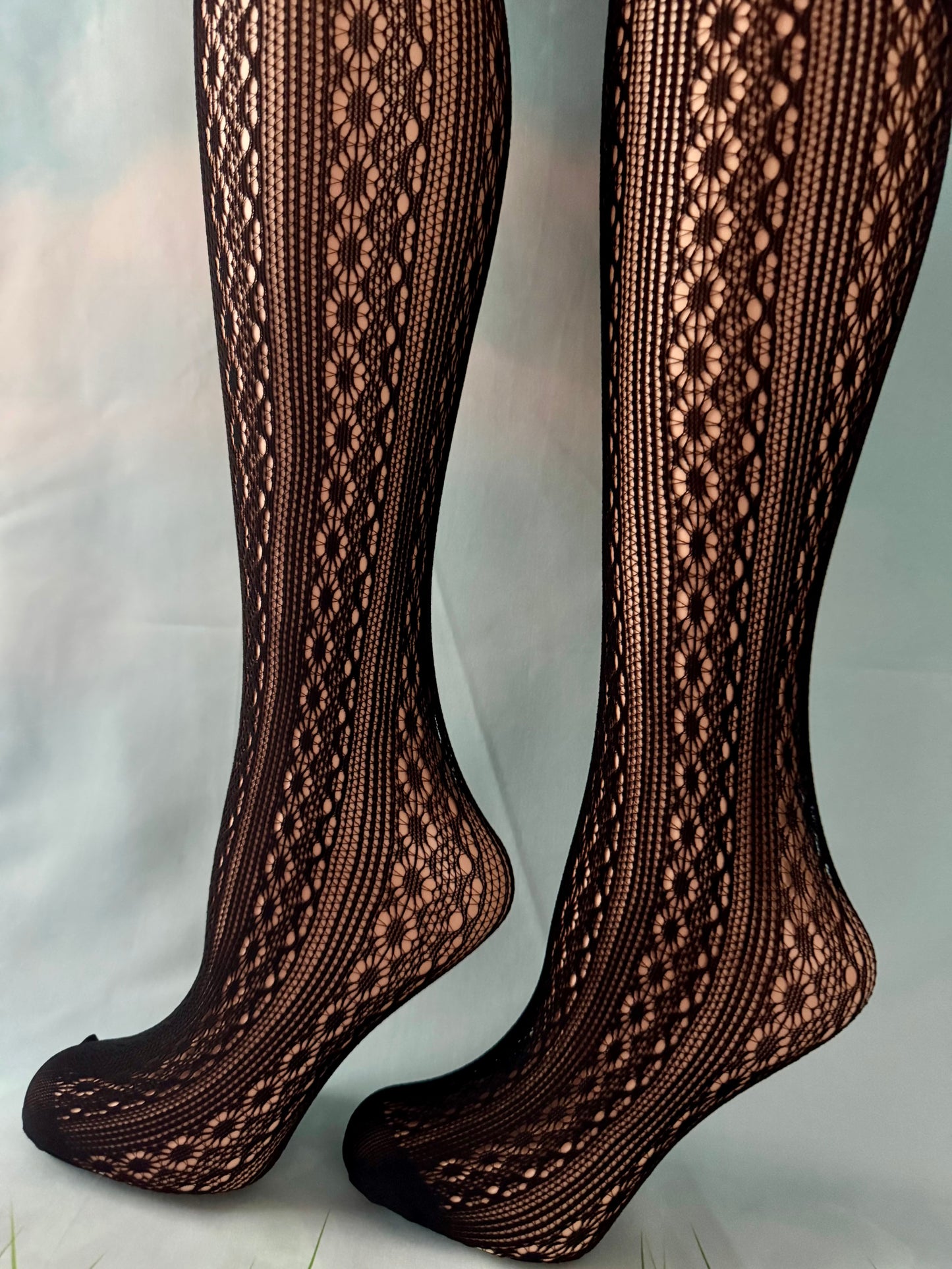 Classic Knee High Socks – Elegant  Mesh Design for Women & Teens