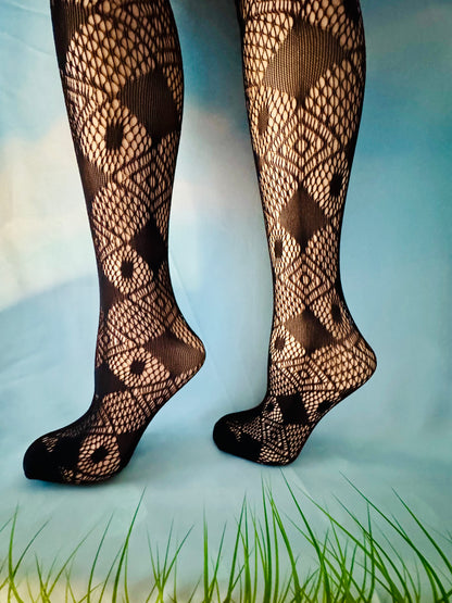 Classic Knee High Socks – Elegant  Mesh Design for Women & Teens