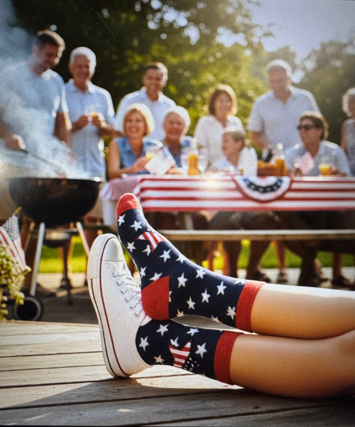 Holidays Patriotic- American Socks Style for women and teen girls. Size: 5-7