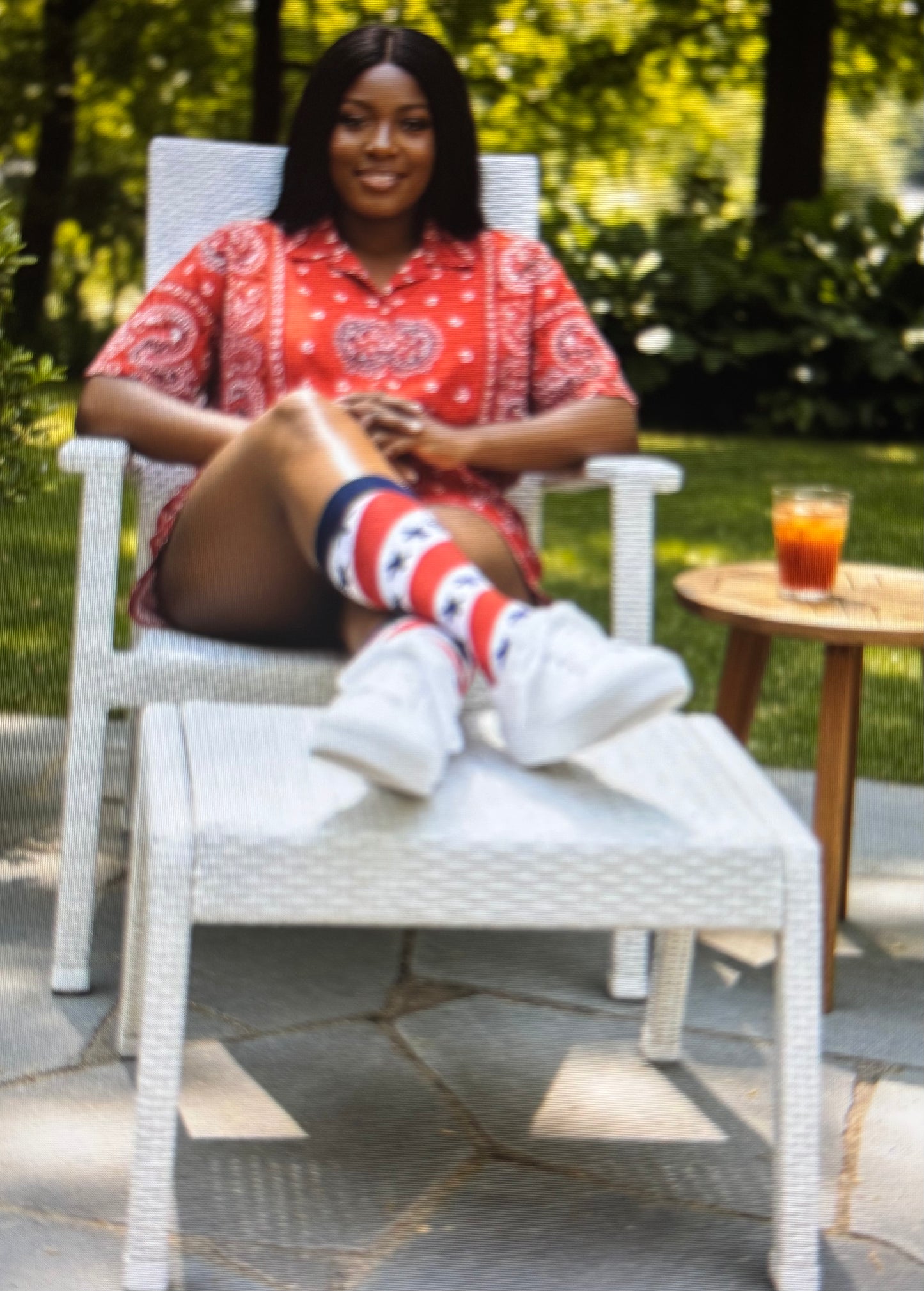 Holidays Patriotic- American Socks Style for women and teen girls. Size: 5-7