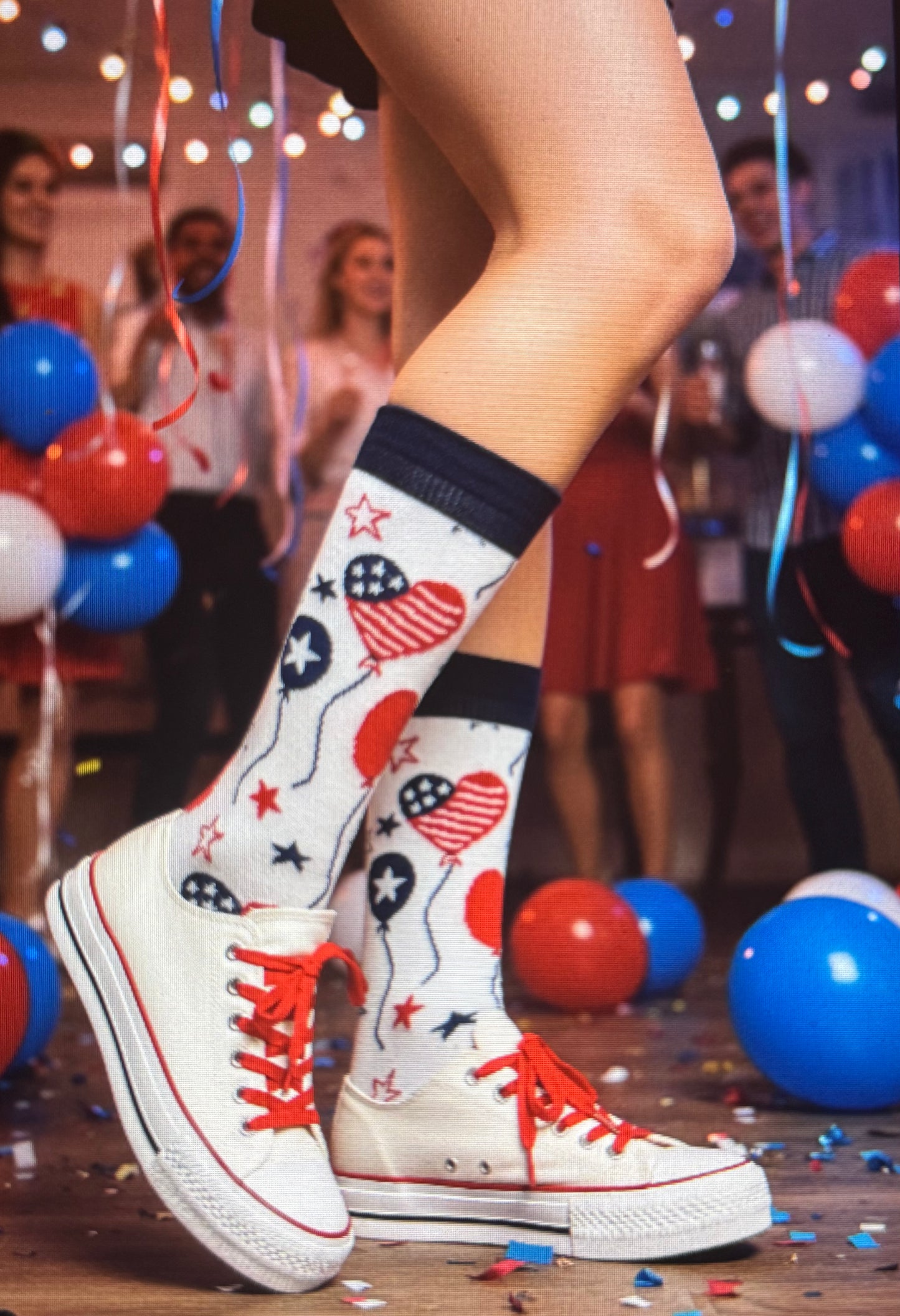 Holidays Patriotic- American Socks Style for women and teen girls. Size: 5-7