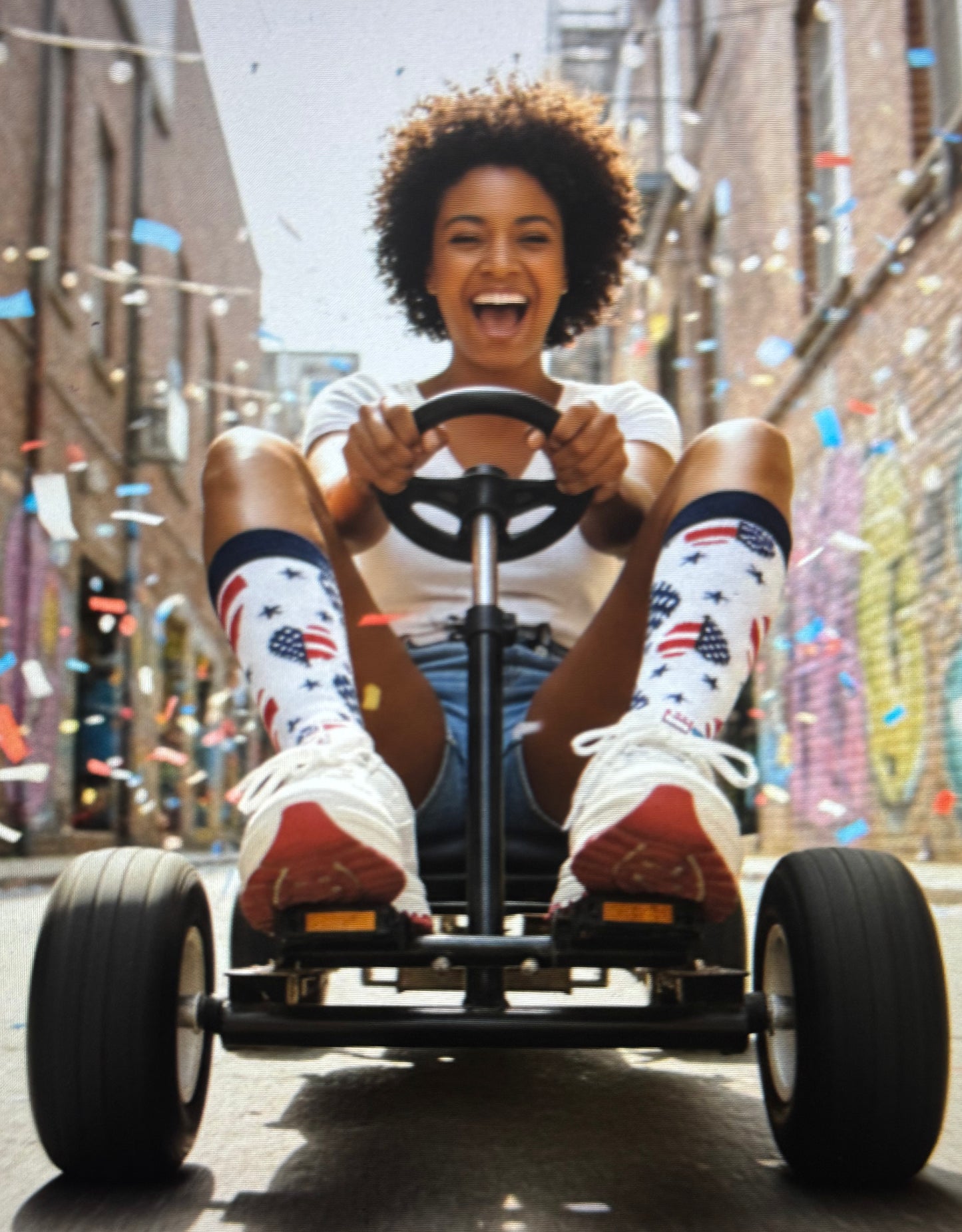 Holidays Patriotic- American Socks Style for women and teen girls. Size: 5-7