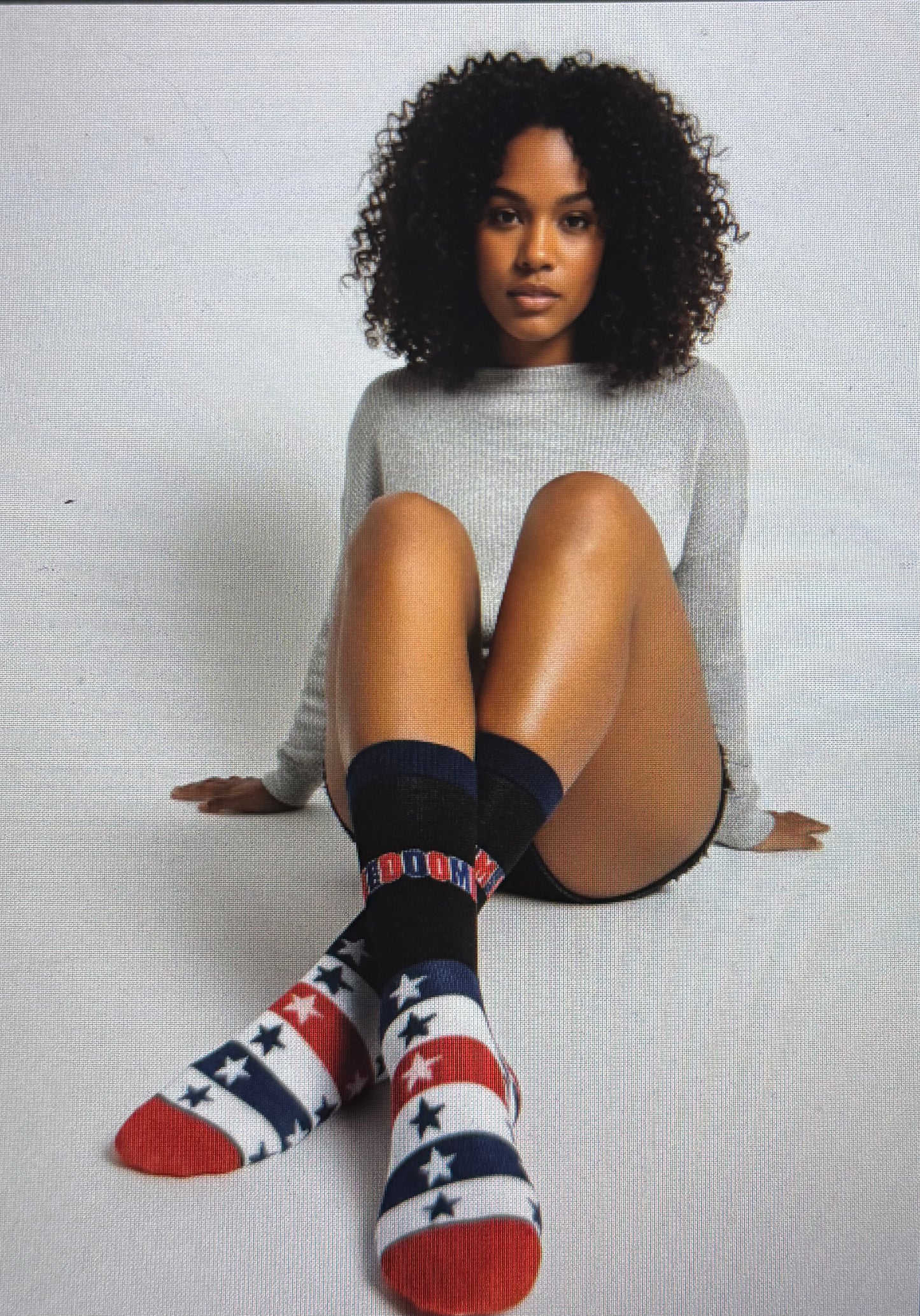 Holidays Patriotic- American Socks Style for women and teen girls. Size: 5-7