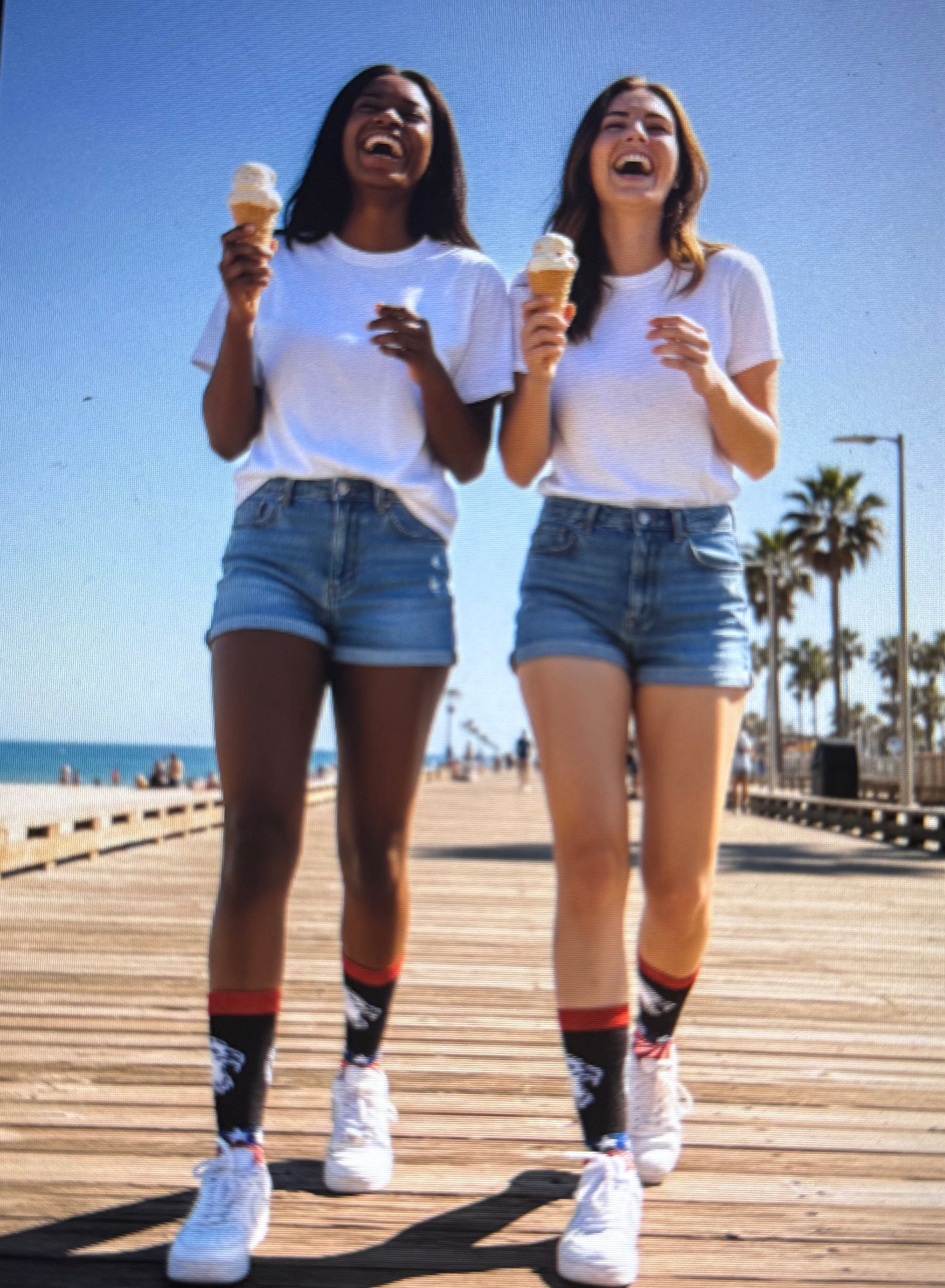 Holidays Patriotic- American Socks Style for women and teen girls. Size: 5-7
