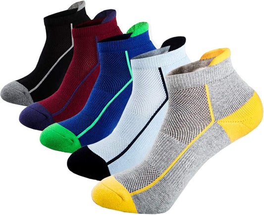 These low-cut socks are perfect for men and young men. Socks: 5-Pack, Sizes: 6-12, Color: Multicolor